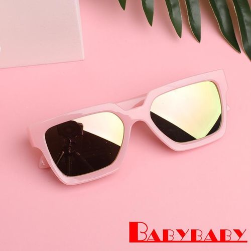 ?_?-Kids Anti-UV Dark Glasses with Square Frame Decorative Tools for Outdoor Activities