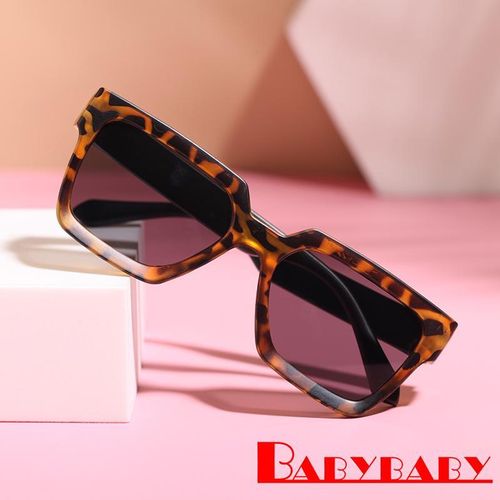 ?_?-Kids Anti-UV Dark Glasses with Square Frame Decorative Tools for Outdoor Activities