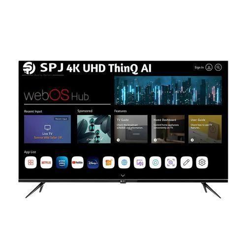 SPJ 55 Inch Smart Frameless UHD 4K Ai ThinQ Webos Series TV - Black.
