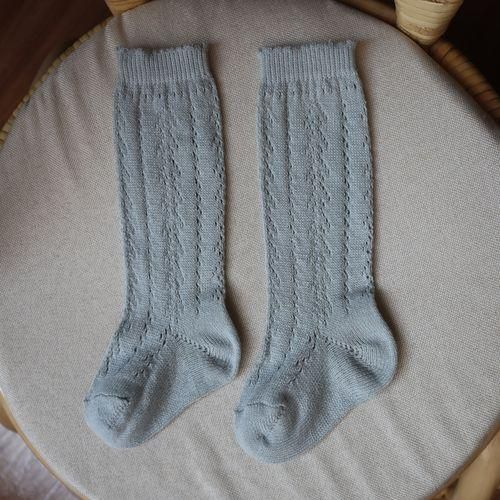 Long Floral Big High Knee Baby Girls Bow Sock Socks Summer