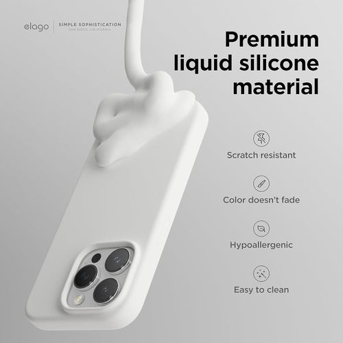 IPhone 15 14 13 12 11 Pro Max Case, Liquid Silicone Case, Full Body Protective Cover, Shockproof, Slim Phone Case, Anti-Scratch-White