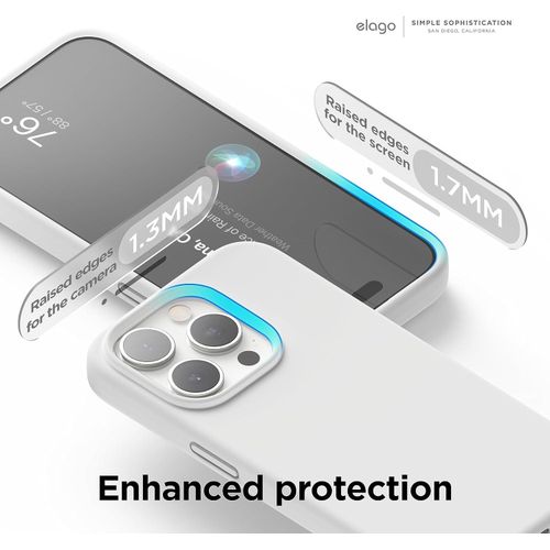 IPhone 15 14 13 12 11 Pro Max Case, Liquid Silicone Case, Full Body Protective Cover, Shockproof, Slim Phone Case, Anti-Scratch-White