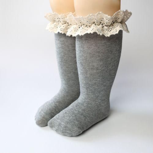Autumn Girl Baby Knee Lace Kids Sock Long Socks Ruffle High