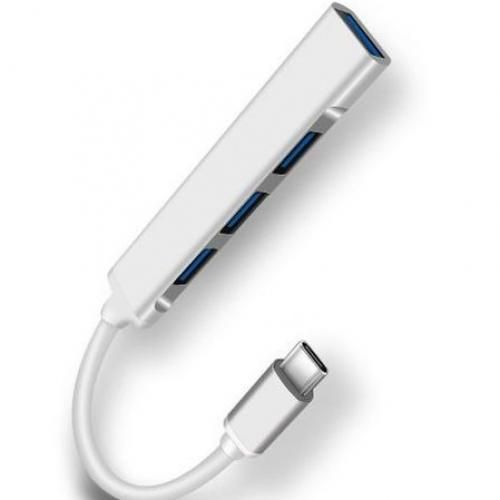 3.0 Type-C To USB HUB C-809 USB Device OTG Adapter -Silver