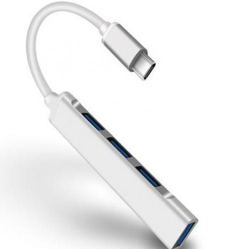 3.0 Type-C To USB HUB C-809 USB Device OTG Adapter -Silver