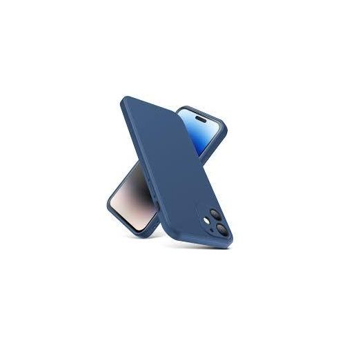 IPhone 14 13 12 11 Pro Max Soft Liquid Silicone Phone Case Silicone Camera Protection Cover-Blue