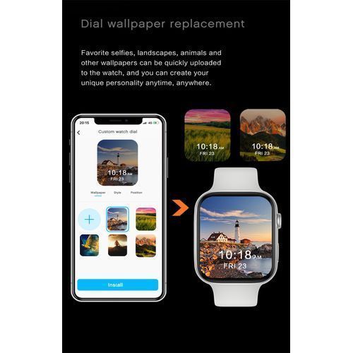 Smart Watch Waterproof Bluetooth Call Monitor Blood Pressure - Black