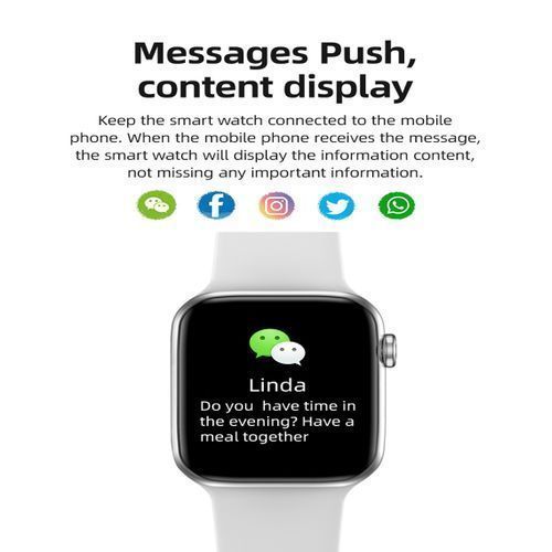 Smart Watch Waterproof Bluetooth Call Monitor Blood Pressure - Black