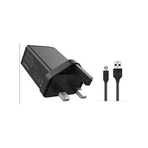Original Oraimo Fast Charge Adapter & USB Cable - Black