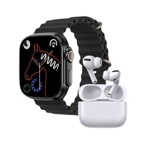 Bundle of Smart watch, Earbuds, Bottle and Headphones - Black