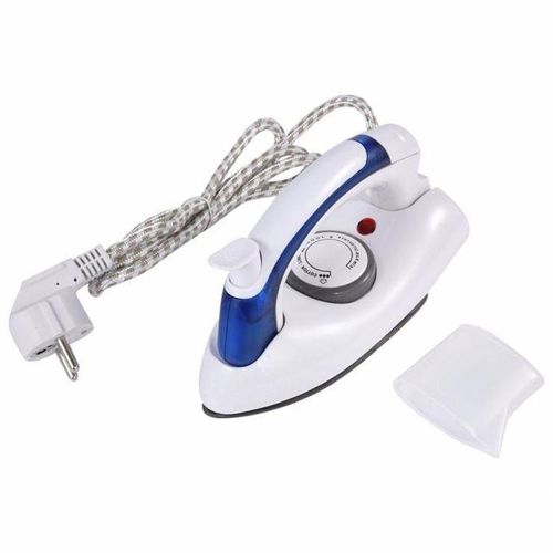 Mini Foldable Travel Steam Flat Iron Box - White,Blue.