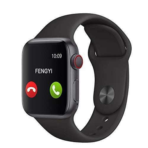 Smart Touch Screen Call Watch Heart Rate Monitoring - Black