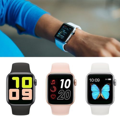 Smart Touch Screen Call Watch Heart Rate Monitoring - Black