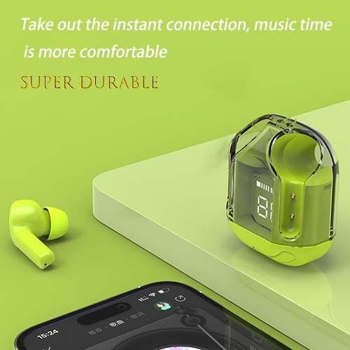 Digital Display 5.3 Bluetooth Headset Long Life Transparent Shell