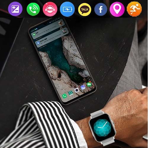 2.09 Smartwatch Full Touch Screen - Health Check Grey