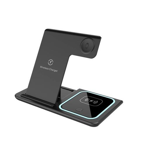 WL Universal 15W Fast Charging 3 In1 Foldable Wireless Charger Stand Holder Wirel Fast Charging Dock Stand Desktop Charging Station