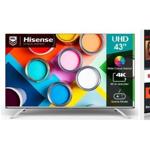 Hisense 43" UHD 4K Premium A6 Series Bluetooth, Frameless Smart TV - Black