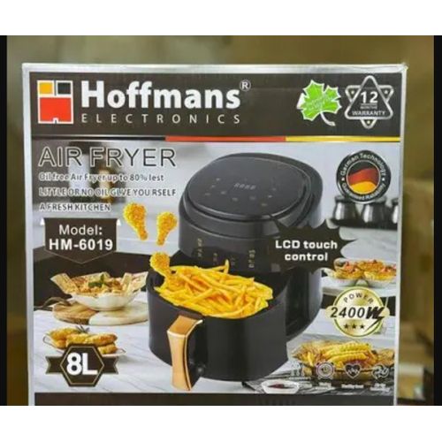 Hoffmans 8L / 8 lites Digital Electric Airfryer / Air Fryer -black