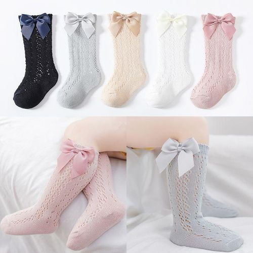 Baby Girls Long Kids Socks Knee Sock Brand Bow New Toddlers