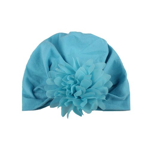 Soft Knot Flower Hat Bohemia Style Cap Accessories Decoration For Baby Children New,Blue NO5115