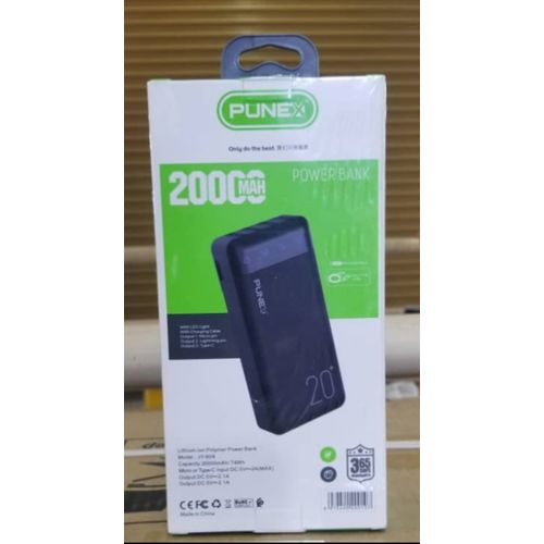 Punex 4 In 1 Portable Power Bank Of 20000MAh/White,Black
