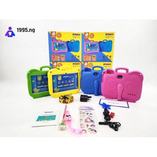 Atouch KT4 7Inch 128/6GB WiFi Kids Early Education Tablet With Free Gifts - Multicolor