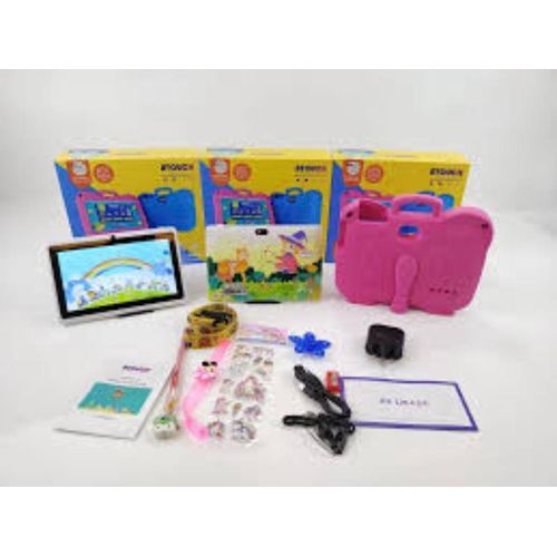 Atouch KT4 7Inch 128/6GB WiFi Kids Early Education Tablet With Free Gifts - Multicolor