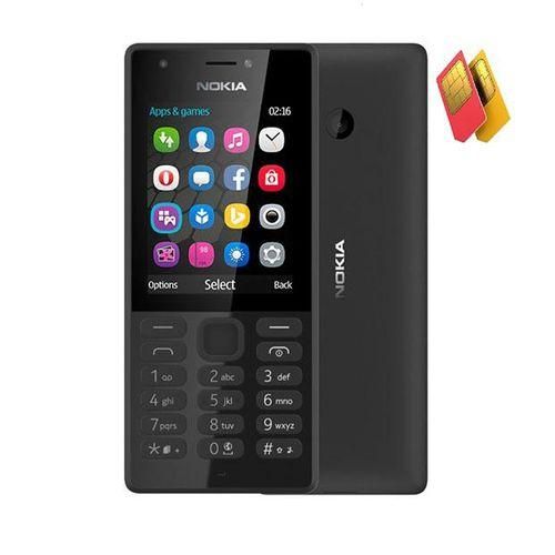 Nokia  216 2Sim, Front & Back Camera, FM Radio, Games, 1050mAh – - Black