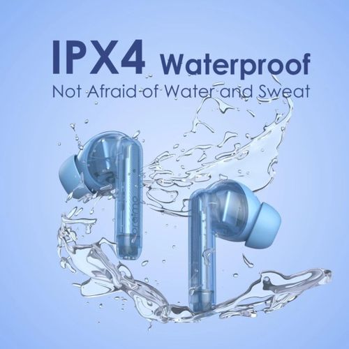 Oraimo FreePods Lite Earbuds with 40Hr Playtime,Custom EQ modes App, ENC Mic, Waterproof lPX4, BT 5.3 Bluetooth Headset (Ice Lake Blue, True Wireless Earpods)