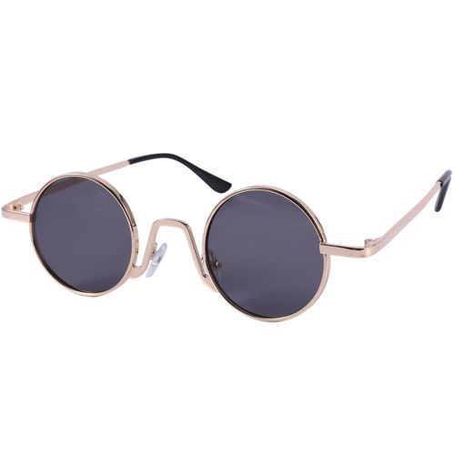 915 Generation Vintage Round Sunglasses Brand Design Women Men Sunglasses Luxury Retro Uv400 Eyewear Fashion Shades-Black Gray & Gold
