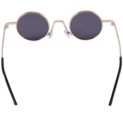 915 Generation Vintage Round Sunglasses Brand Design Women Men Sunglasses Luxury Retro Uv400 Eyewear Fashion Shades-Black Gray & Gold