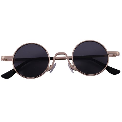 915 Generation Vintage Round Sunglasses Brand Design Women Men Sunglasses Luxury Retro Uv400 Eyewear Fashion Shades-Black Gray & Gold