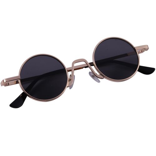 915 Generation Vintage Round Sunglasses Brand Design Women Men Sunglasses Luxury Retro Uv400 Eyewear Fashion Shades-Black Gray & Gold