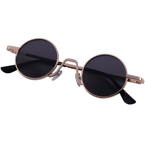 915 Generation Vintage Round Sunglasses Brand Design Women Men Sunglasses Luxury Retro Uv400 Eyewear Fashion Shades-Black Gray & Gold