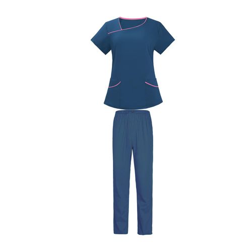 Men Women Scrubs Set Elastic Scrubs Top And M Light Blue