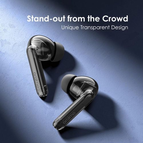Oraimo FreePods Lite Earbuds with 40Hr Playtime,Custom EQ modes App, ENC Mic, Waterproof lPX4, BT 5.3 Bluetooth Headset (Black, True Wireless Earpods)