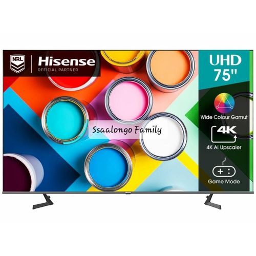 Hisense 75 inch Ultra HD Smart Digital 4K TV Latest Model  - Black