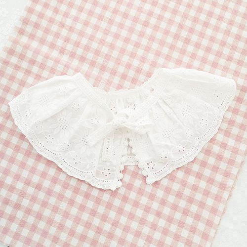 Cute Lace Pure Cotton Baby Bibs Girls Collar Shawl