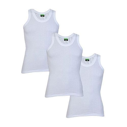 Yarrison Pack of 3 Pure Cotton Vests- White