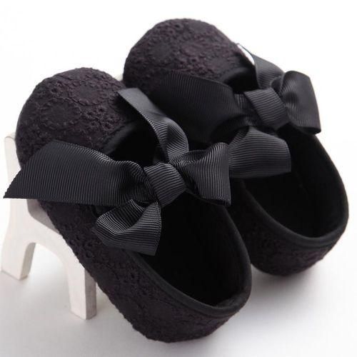 Baby shoes Spring and Autumn style 01 year old girl baby shoes Princess series bow tie solid color walking shoes