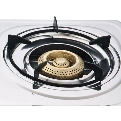 Global Star Double Burner Gas Stove Stainless Steel - White