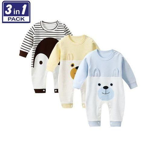 3pcslot Long Sleeve Romper Onesies Baby Bodysuits