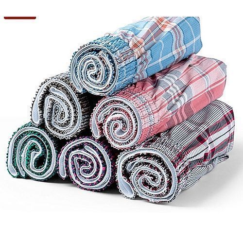 6 Pack Of Men's Checkered Boxers - Multi-color.