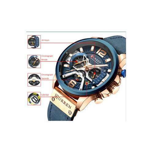 Curren Casual Smart Men's Quartz Wristwatch - Blue