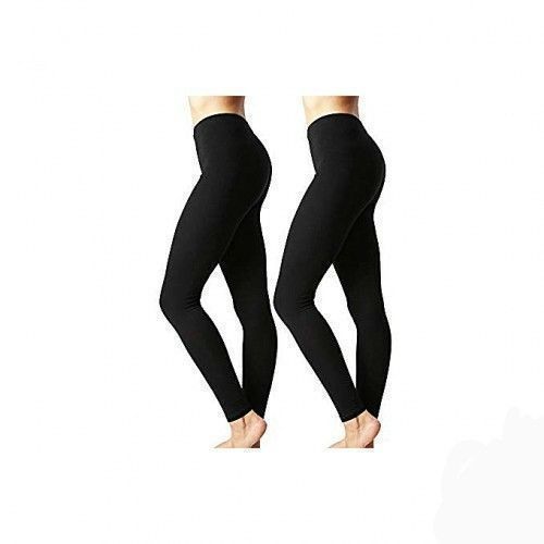 Other 2 Pack Women's Cotton Leggings-Black.