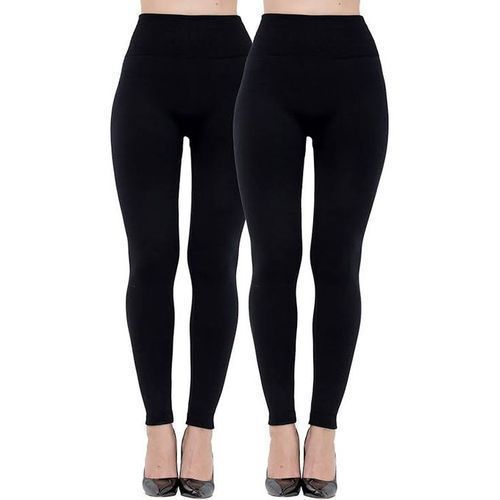 Other 2 Pack Women's Cotton Leggings-Black.
