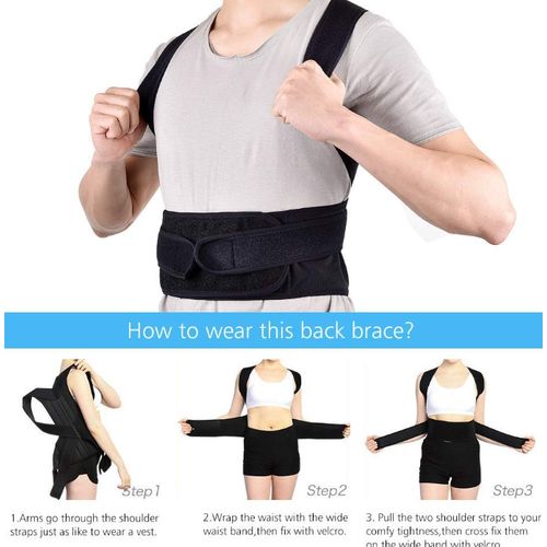 Original Back Pain Relief And Good Posture Belt In Various Colors - Black, White, Red, etc