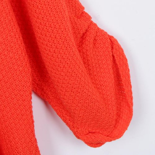 Womens Casual Knit Open Front Lightweight Long XL Orange