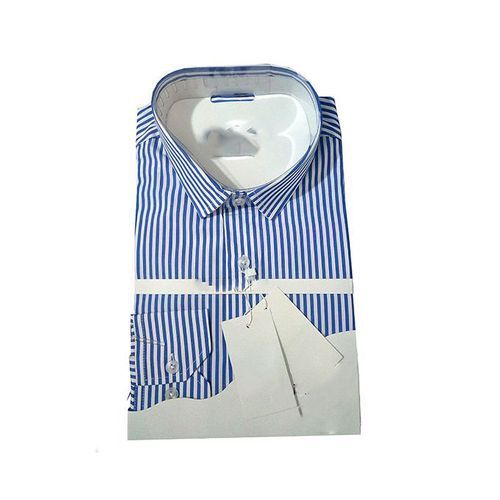Stripped Long Sleeved Men's Shirt - Blue,White