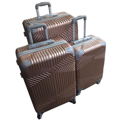 Waterproof Plastic Travel Suitcase Fashion Bag - Golden Brown
